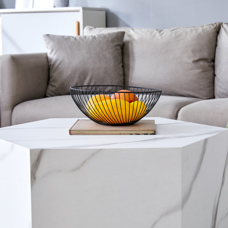 Modern Coffee Table for Living Room with Textured Finish