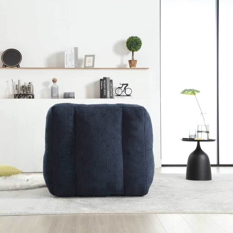 Modern Plush Bean Bag Chair for Living Room with Ottoman
