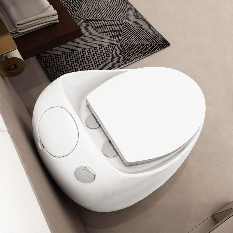Modern Egg-Shape Bathroom Toilet, Water-Saving 1.28 GPF