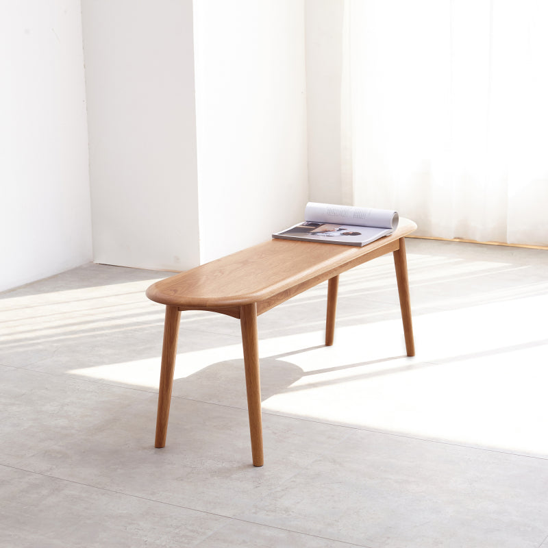 Natural Solid Oak Dining Bench for Dining Room