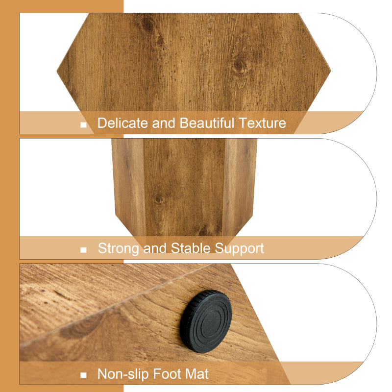 Modern MDF Coffee Table for Living Room, Textured Top