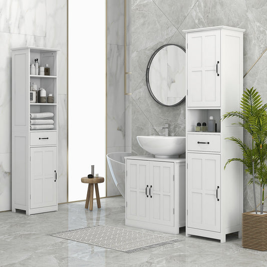 kleankin Modern Bath Cabinet, Slim Storage for Small Spaces