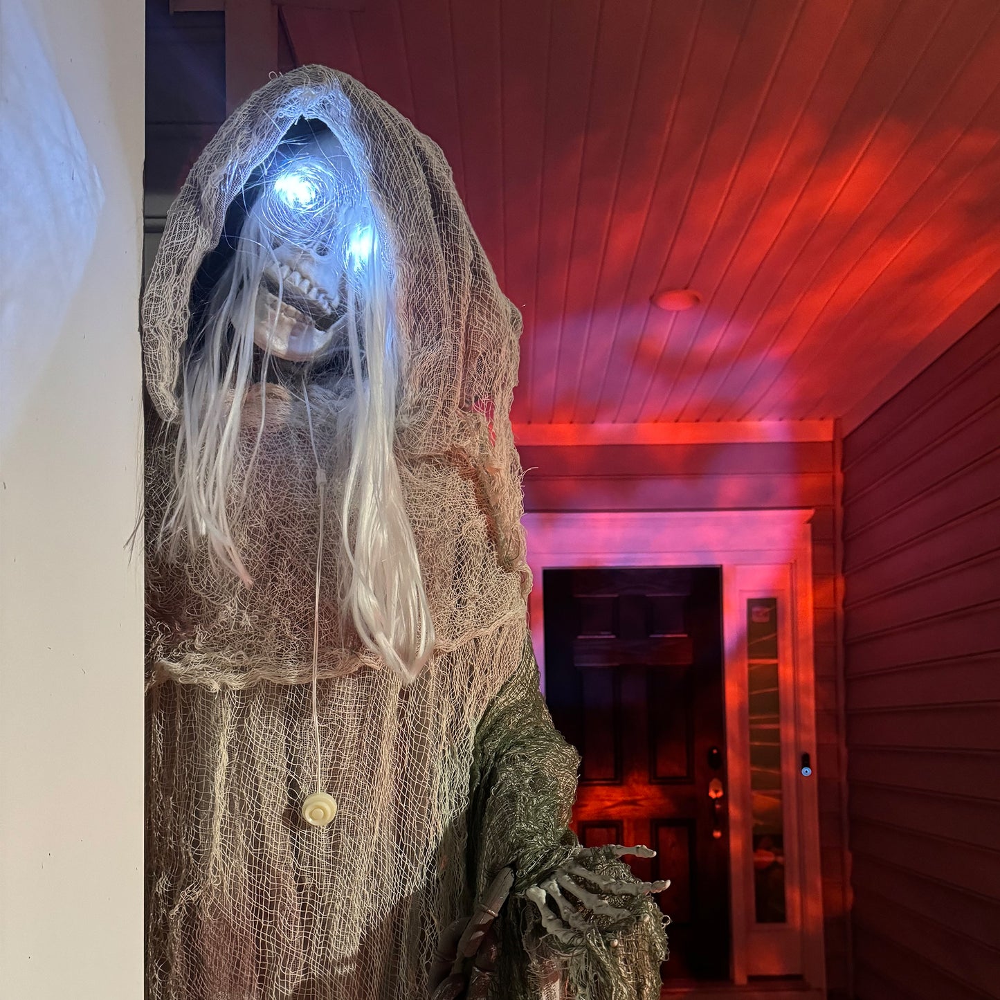 Outsunny 74in Skeleton Witch, Halloween Yard, Sound & Motion