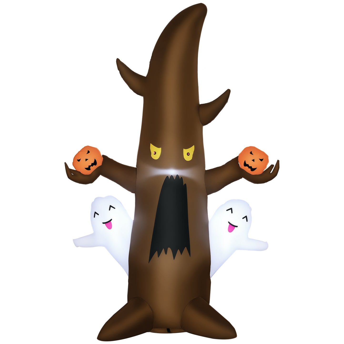 Outsunny Halloween Ghost Tree Inflatable for Yard, LED 5ft
