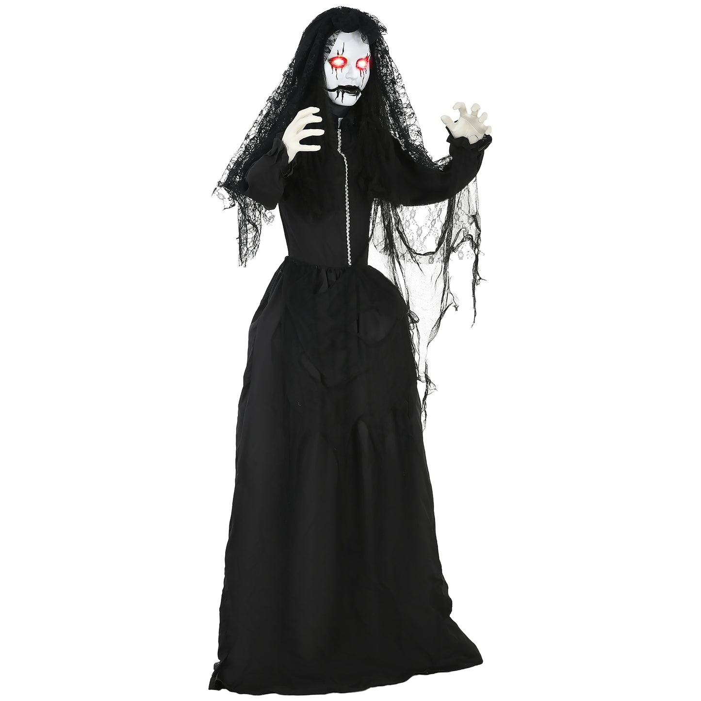 HOMCOM Zombie Bride Yard Animatronic, Sound & Light-Up Eyes