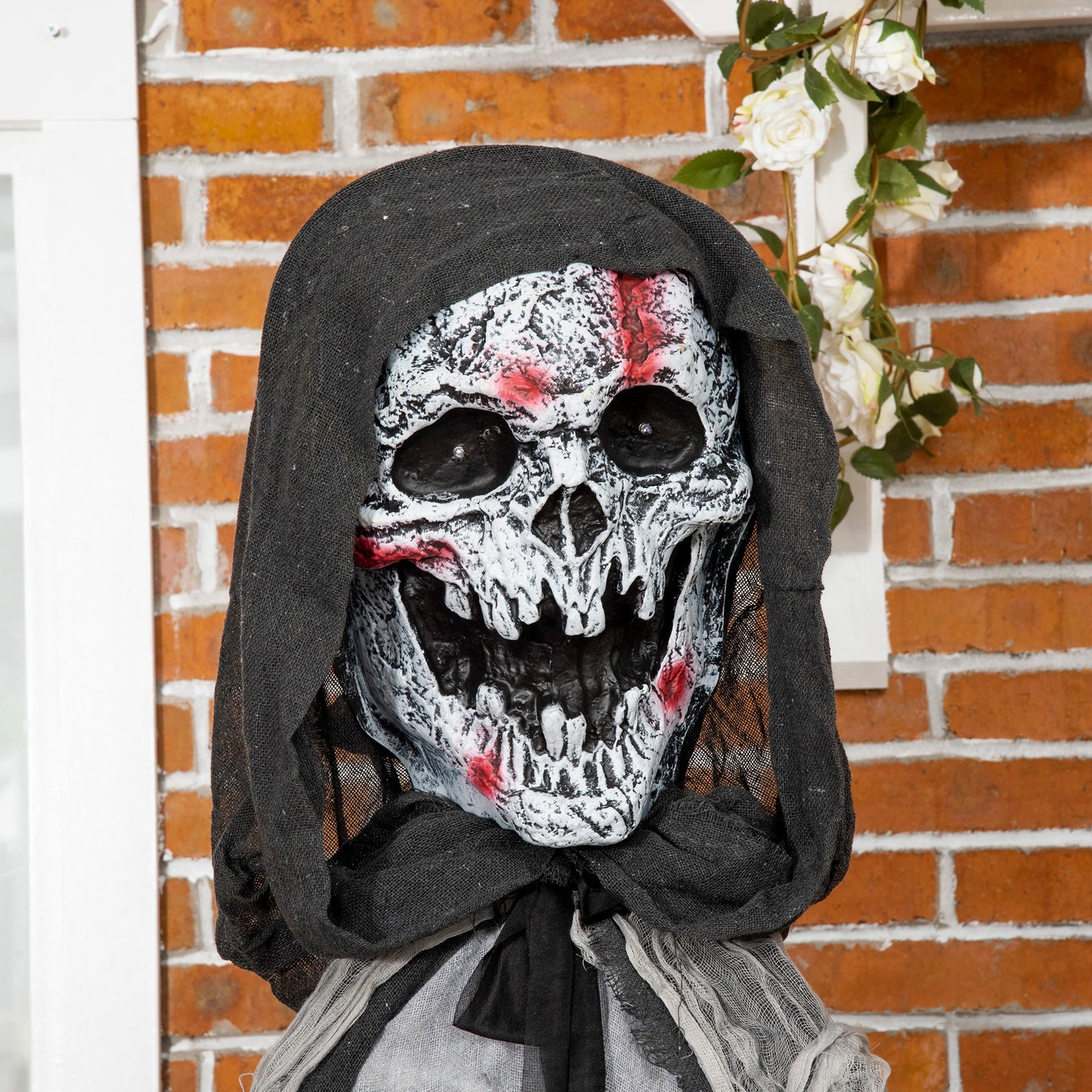 Outsunny Life-Size Skeleton Witch Yard Prop Motion & Sound