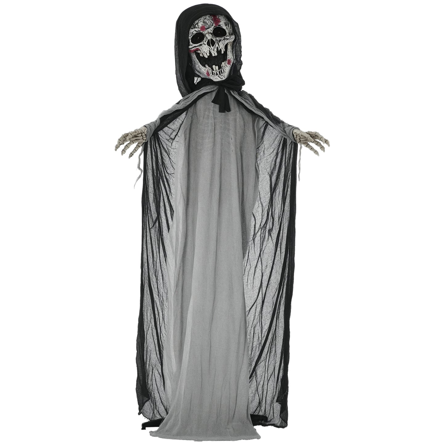 Outsunny Life-Size Skeleton Witch Yard Prop Motion & Sound