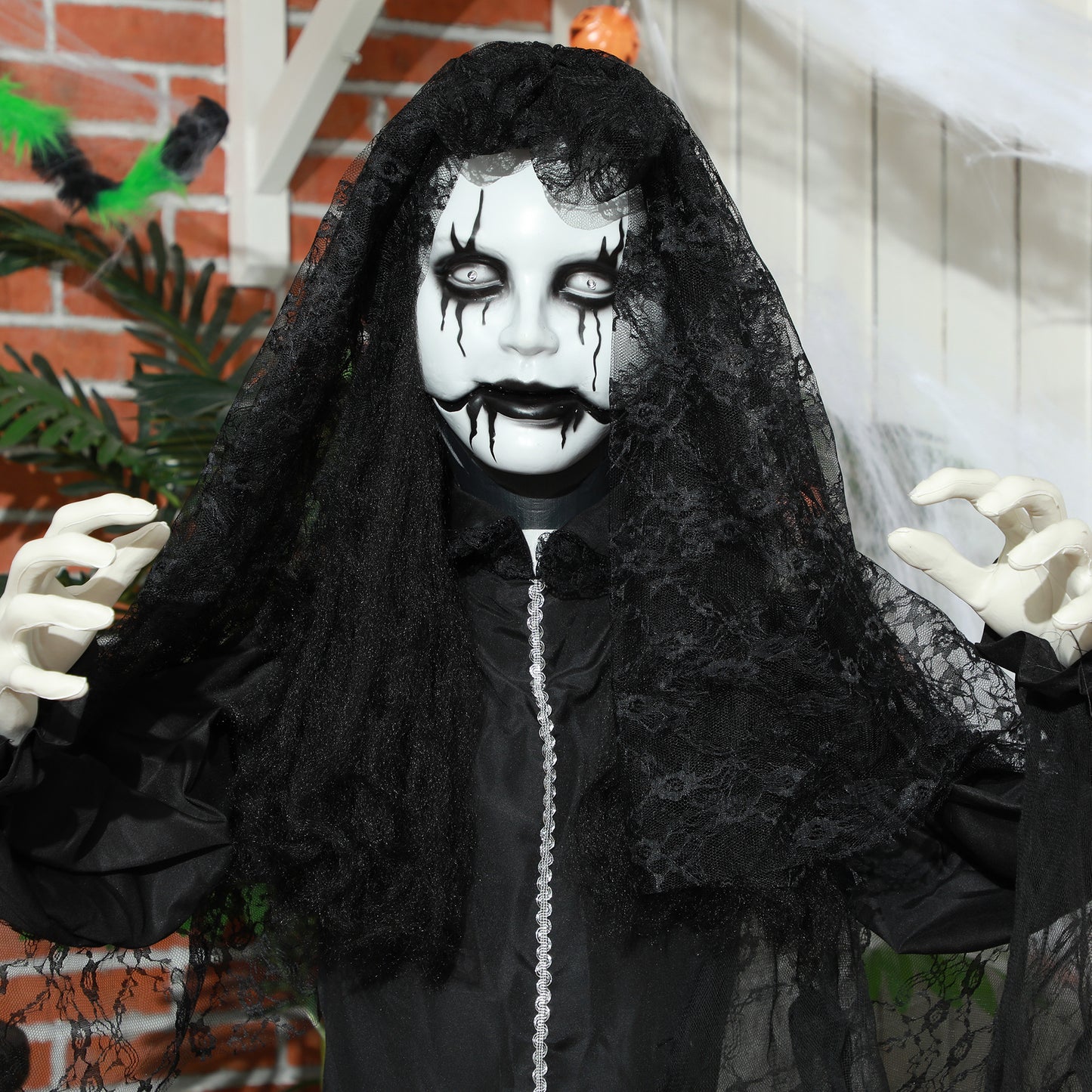 HOMCOM Zombie Bride Yard Animatronic, Sound & Light-Up Eyes