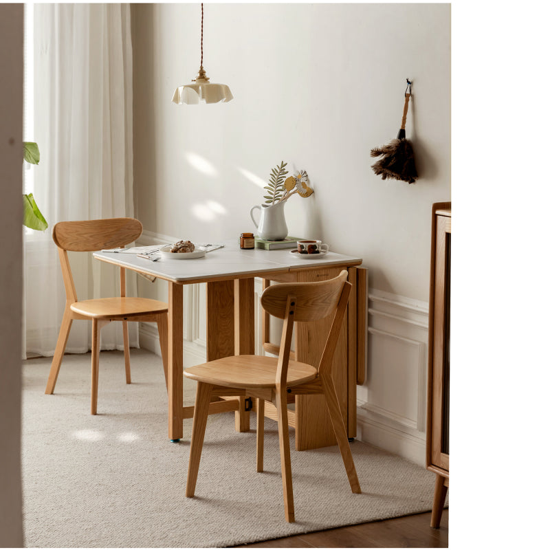 Natural Solid FAS Oak Dining Chairs for Dining Room Set of 2