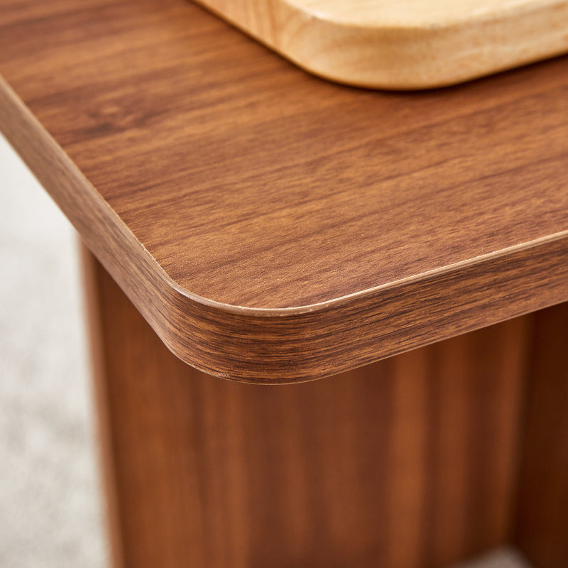 Modern Walnut Coffee Table, Living Room, Triangular Base