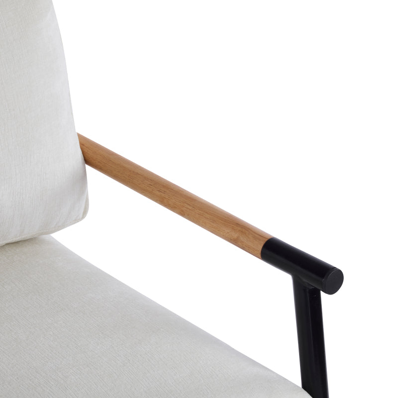Modern Accent Chair for Living Room, Plush Seat & Wood Arms