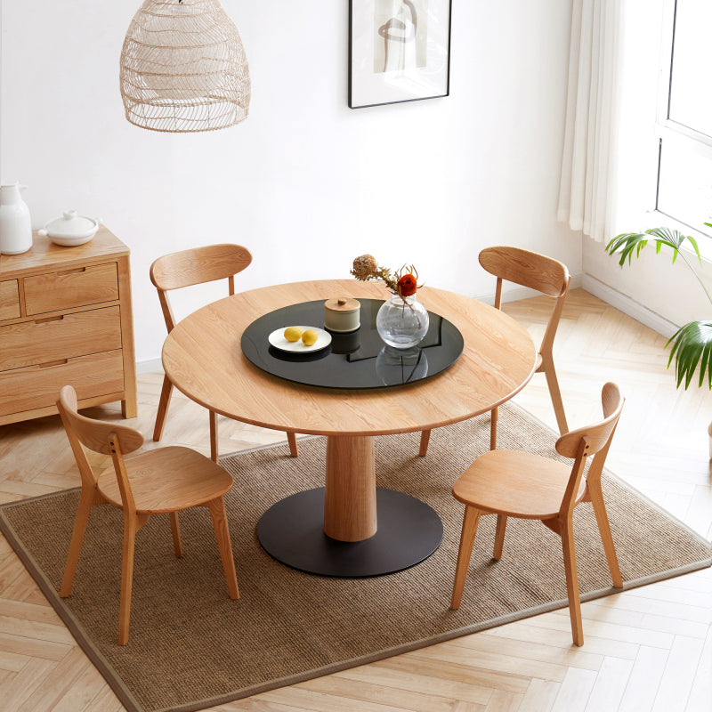 Natural Solid FAS Oak Dining Chairs for Dining Room Set of 2