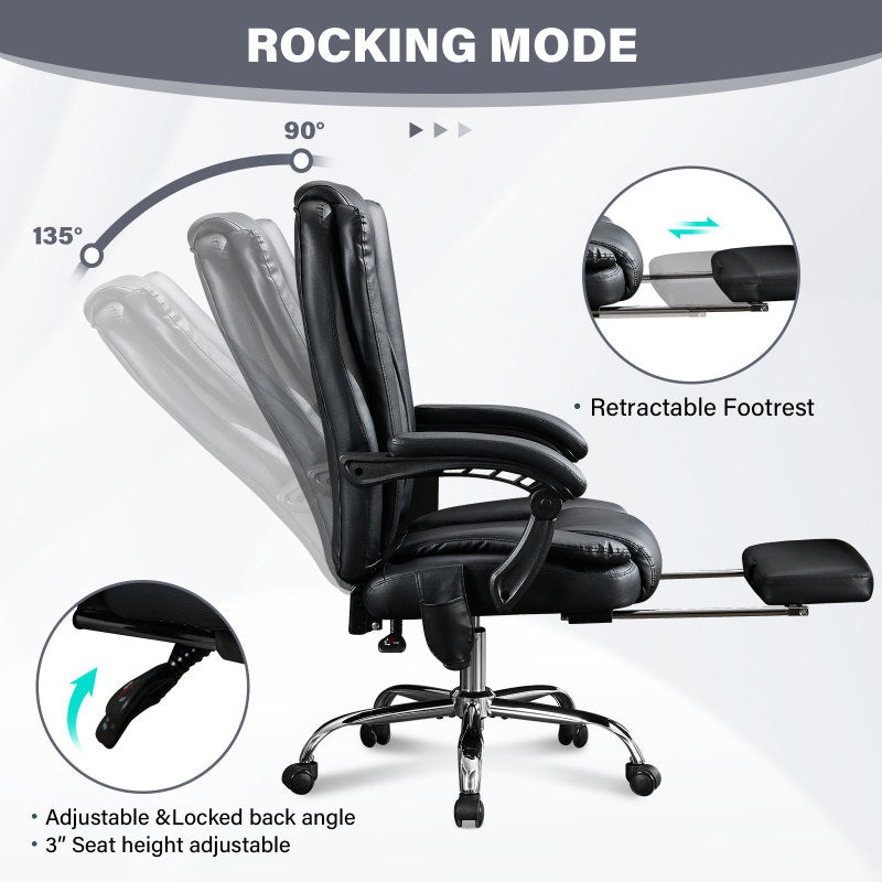 Executive Office Chair for Home Office with Heat & Massage
