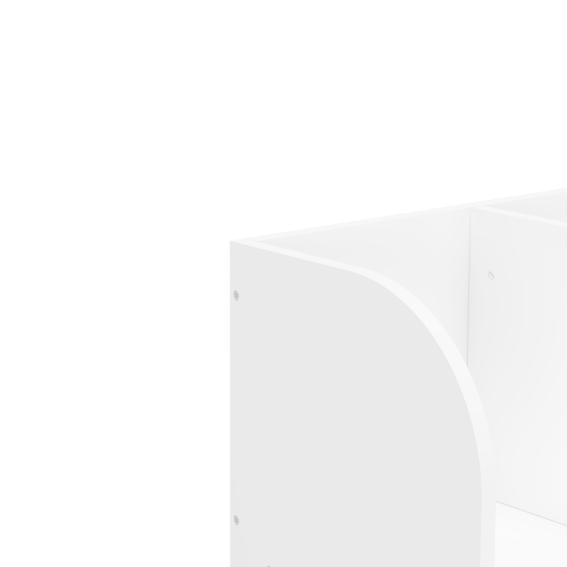 Modern Kids Bookcase for Nursery & Playroom with 4 Cubbies