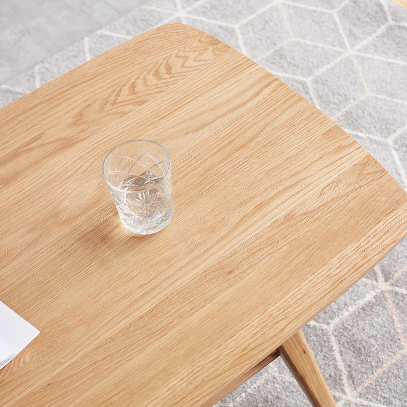 Minimalist Coffee Table for Living Room, Solid Wood Shelf