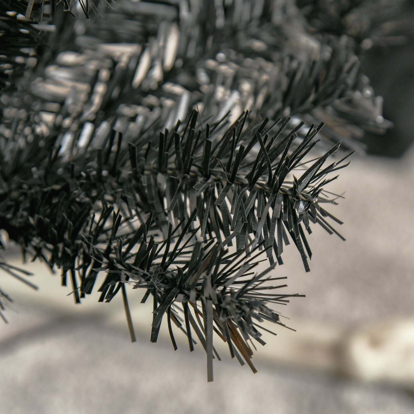 HOMCOM Slim Black Pencil Christmas Tree for Home, 7 ft