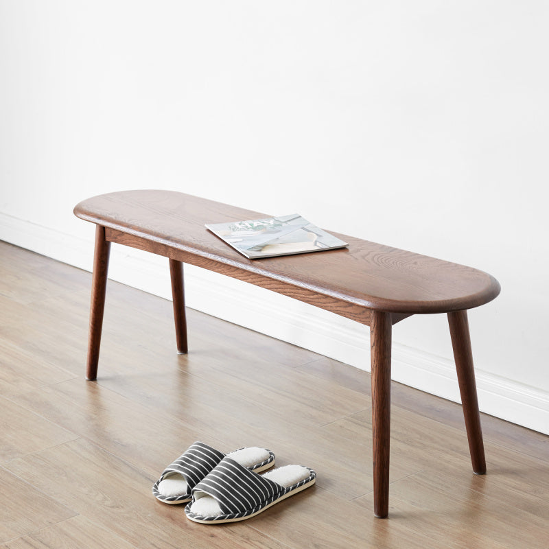 Scandi Solid Oak Bench for Dining Room or End of Bed