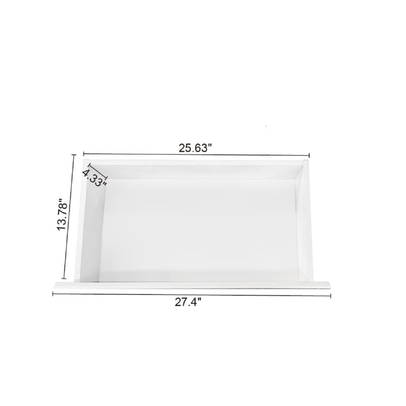 Modern 6-Drawer Double Dresser for Bedroom, Sleek White