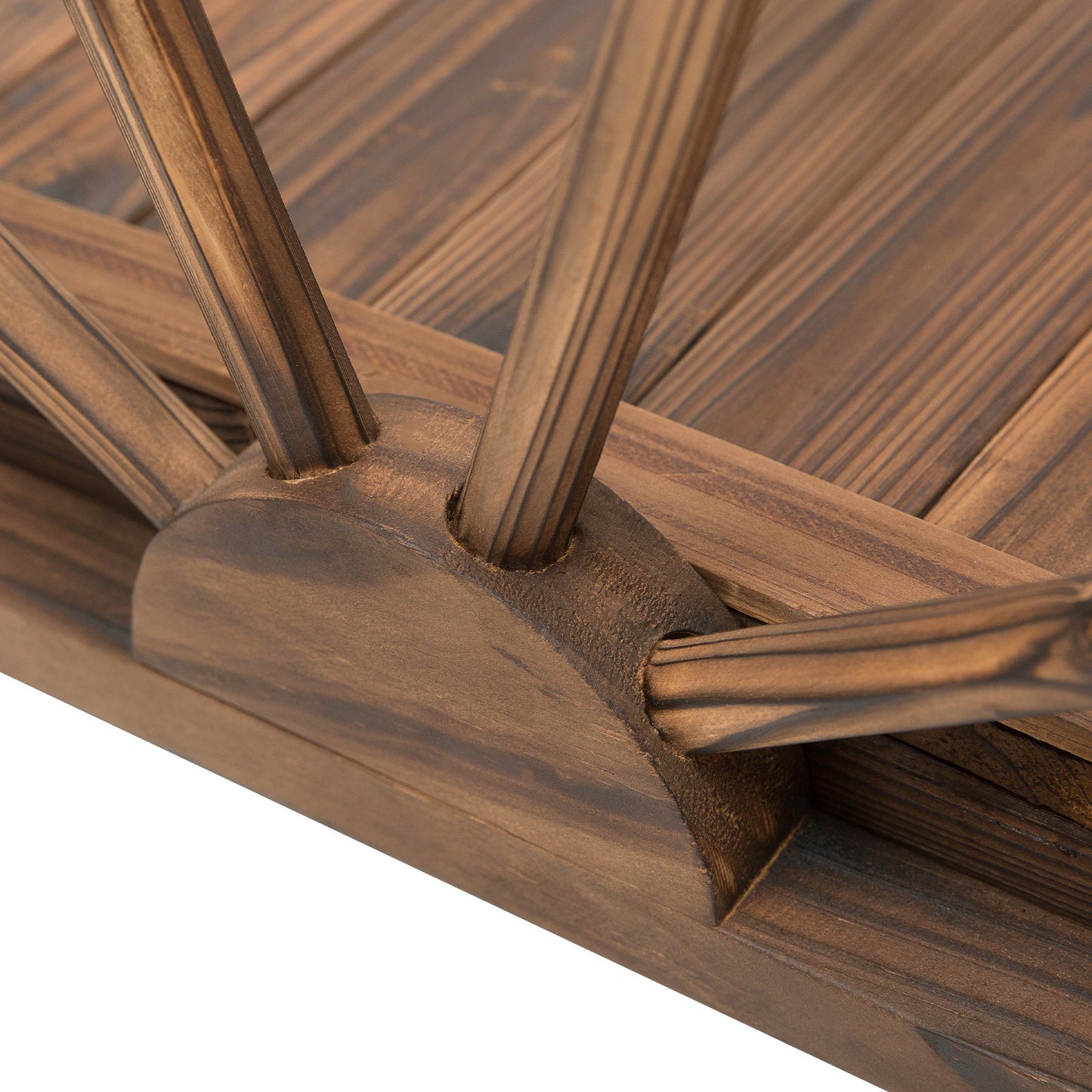 Outsunny 3.3 ft Arched Garden Bridge over Ponds, Solid Fir