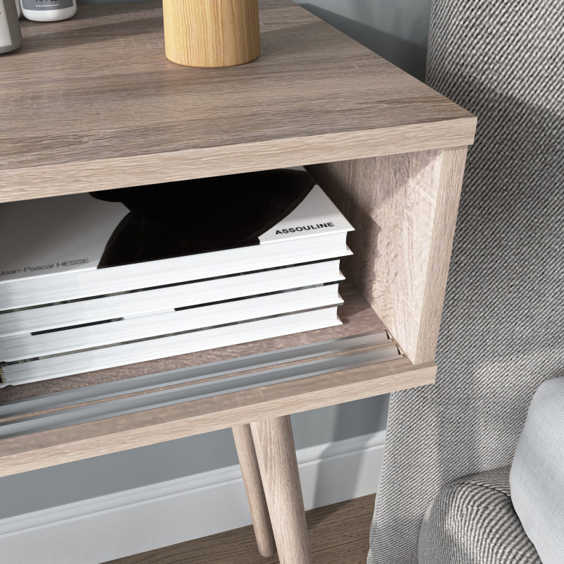 Modern Entryway Console Table with Sliding Doors and Storage