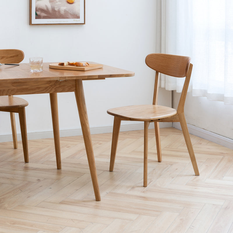 Natural Solid FAS Oak Dining Chairs for Dining Room Set of 2