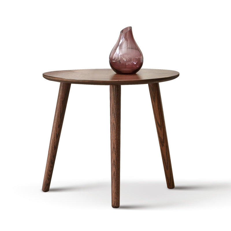Modern Pebble-Shaped Coffee Table for Living Room, Solid Oak