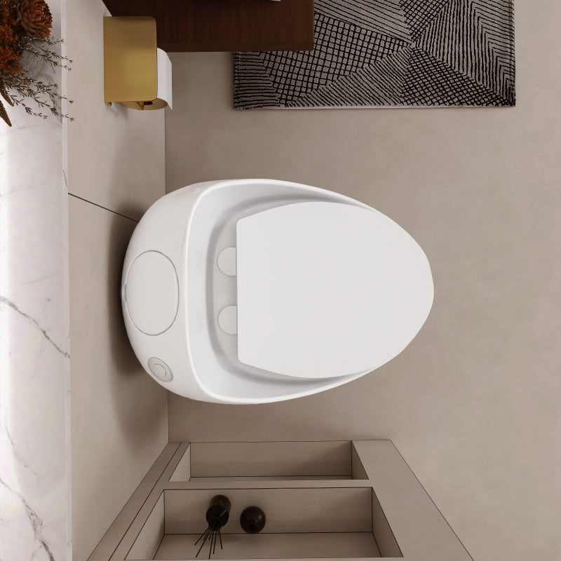 Modern Egg-Shape Bathroom Toilet, Water-Saving 1.28 GPF