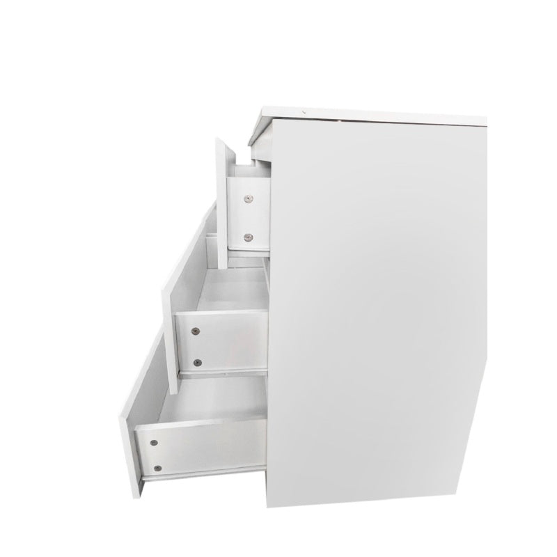 Modern 6-Drawer Double Dresser for Bedroom, Sleek White