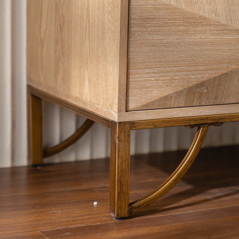 Modern Light Wood Dresser & TV Stand for Bedroom, 6 Drawers