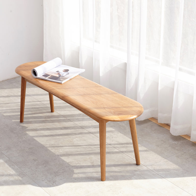 Natural Solid Oak Dining Bench for Dining Room