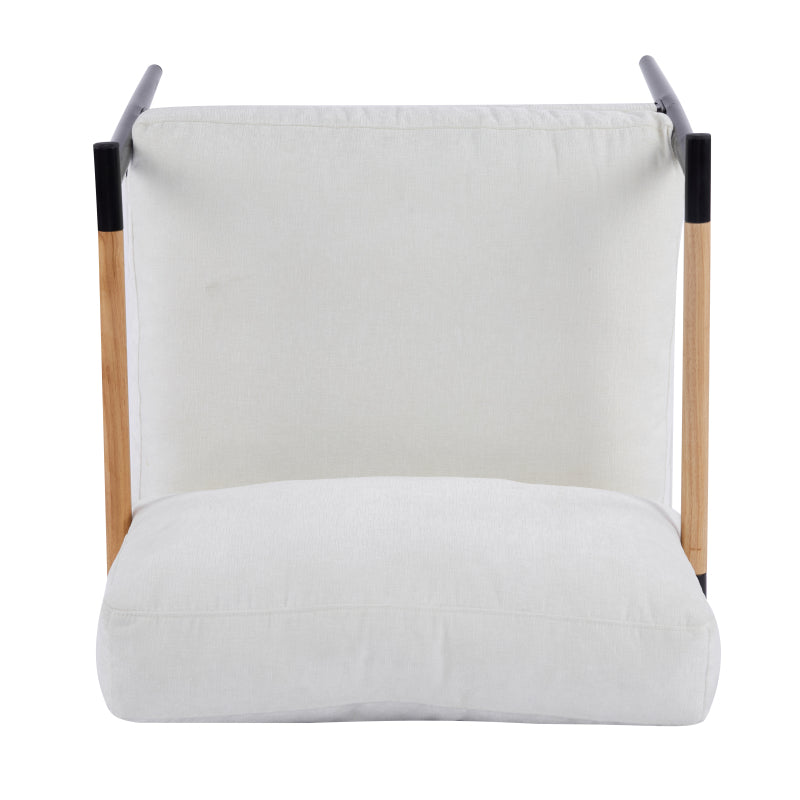 Modern Accent Chair for Living Room, Plush Seat & Wood Arms