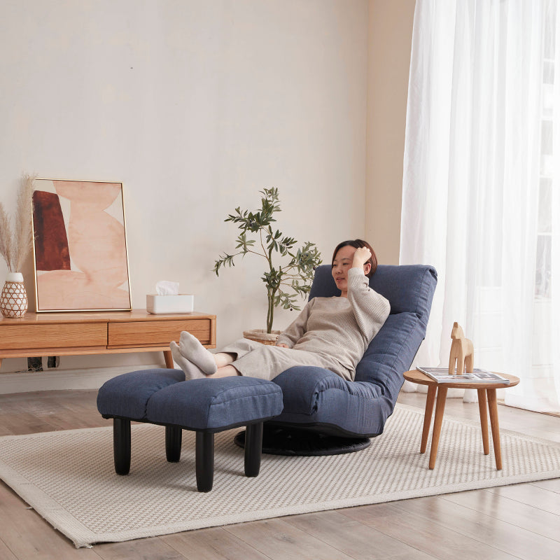 Japanese-Style Floor Chair for Balcony - Adjustable Recline
