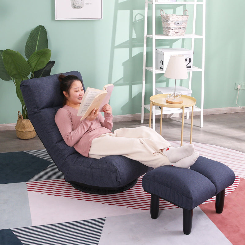 Japanese-Style Floor Chair for Balcony - Adjustable Recline