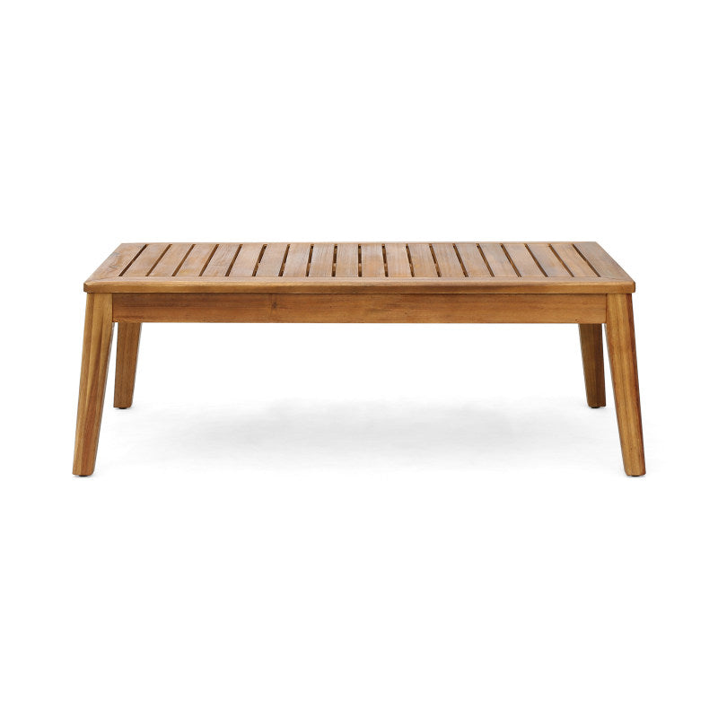 GRENADA Rustic L-Shaped Patio Sectional Sofa Set Acacia Wood