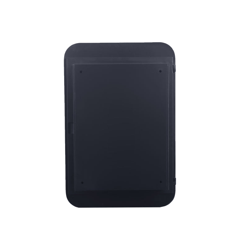 Black Metal Bathroom Medicine Cabinet, Adjustable Shelves