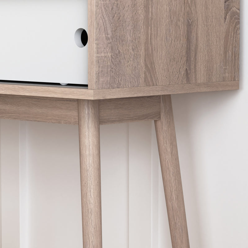 Modern Entryway Console Table with Sliding Doors and Storage
