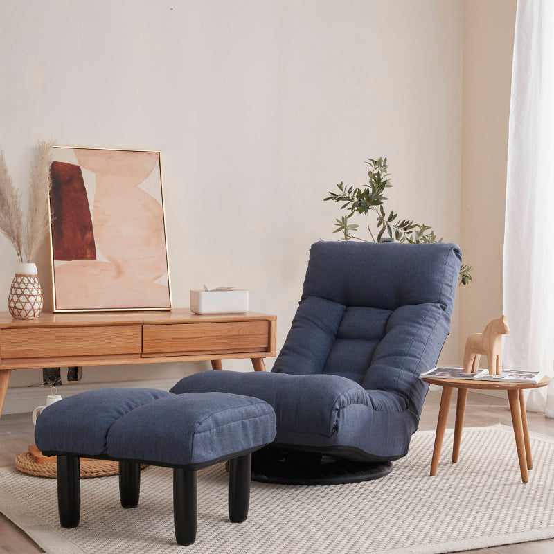 Japanese-Style Floor Chair for Balcony - Adjustable Recline