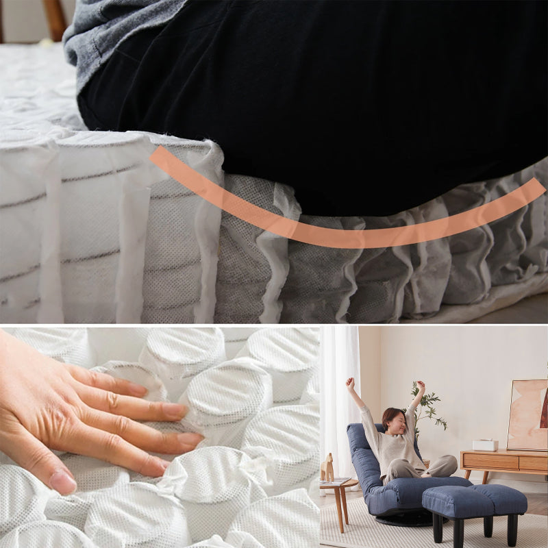 Japanese-Style Floor Chair for Balcony - Adjustable Recline