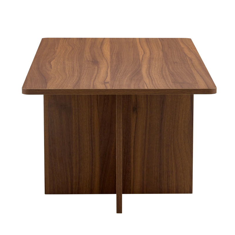 Modern Walnut Coffee Table, Living Room, Triangular Base
