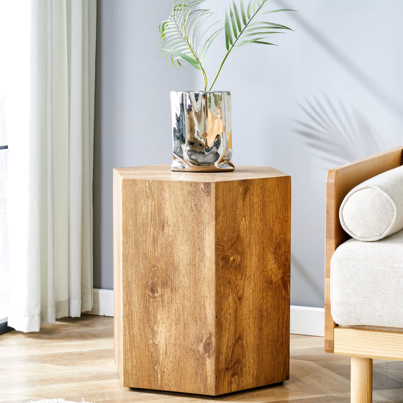 Modern MDF Coffee Table for Living Room, Textured Top
