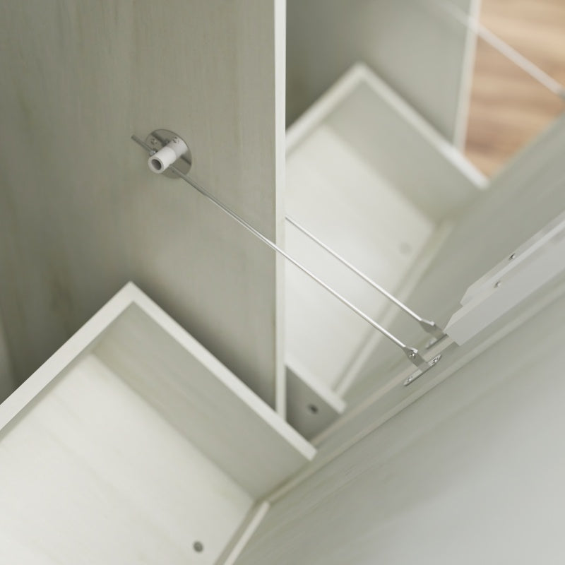 Farmhouse Barn-Door Double Tilt-Out Kitchen Trash Cabinet