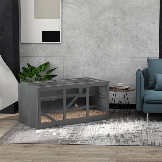 PawHut XL Indoor Wooden Hamster Cage, Lift-Top Roof