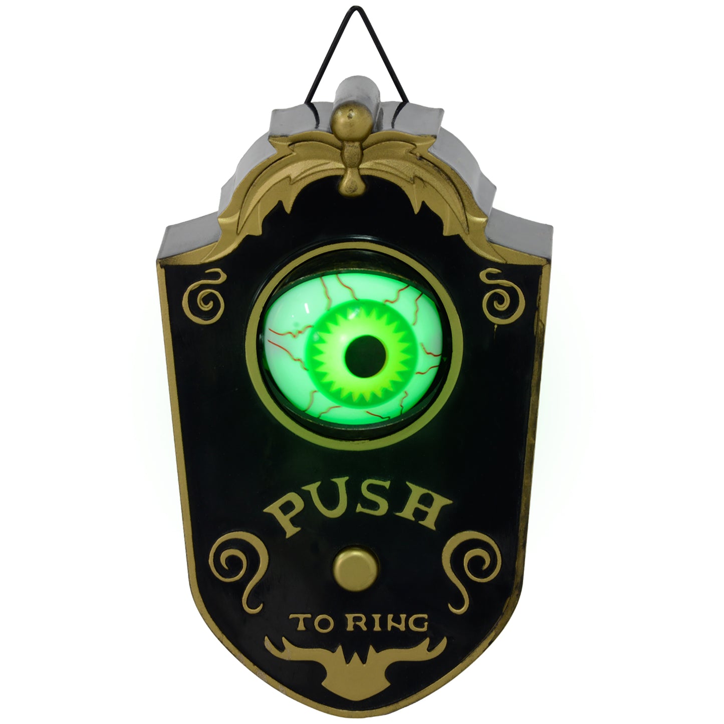 HOMCOM Halloween Doorbell for Porch, Eyeball Lights & Sounds
