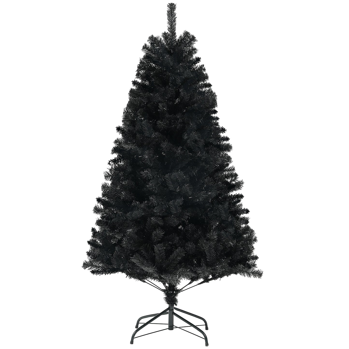 HOMCOM Black 6ft Christmas Tree for Holiday Decor, Auto-Open