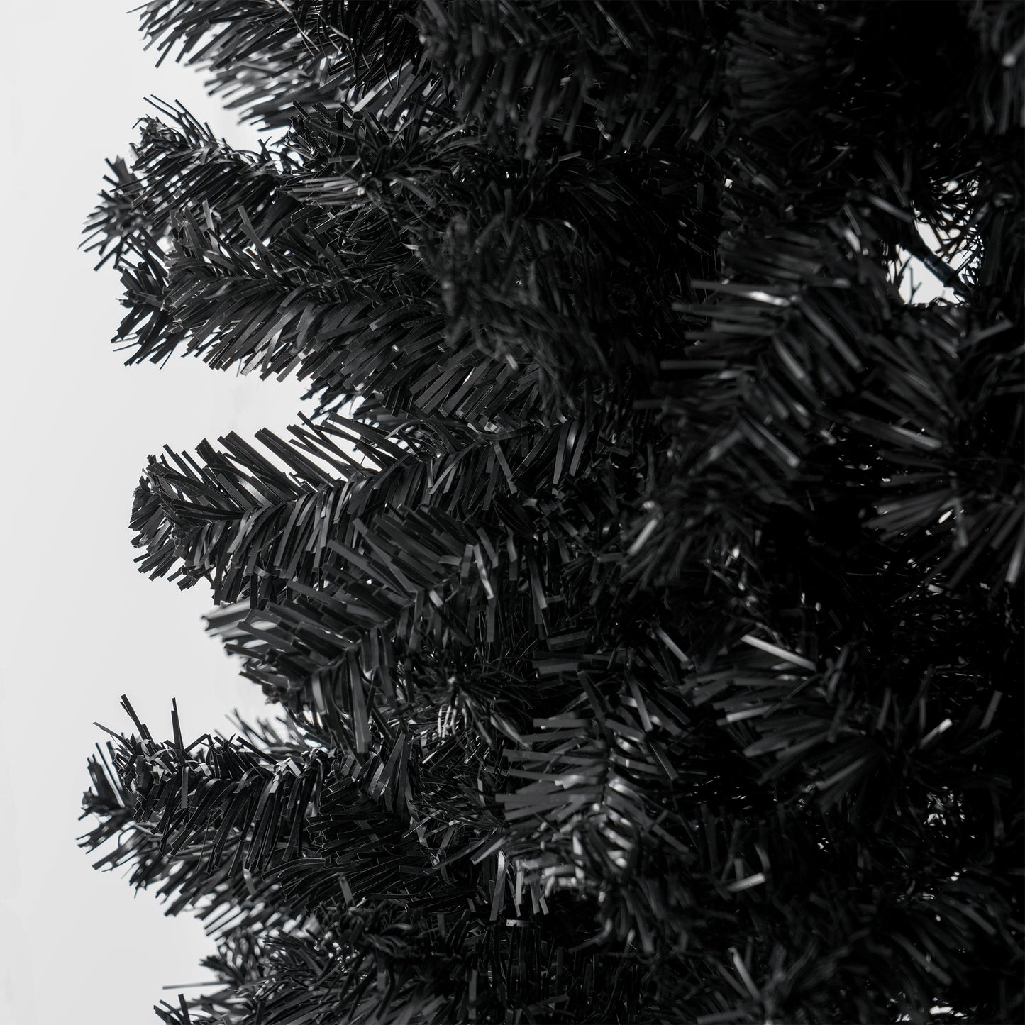 HOMCOM Black 8ft Pencil Christmas Tree for Holidays, Stand