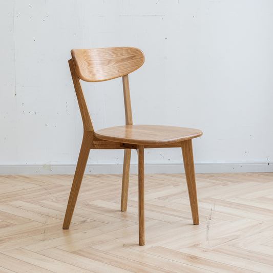 Natural Solid FAS Oak Dining Chairs for Dining Room Set of 2