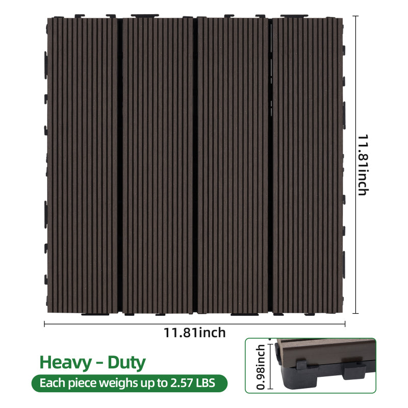 Modern Interlocking Deck Tiles, Patio & Balcony, Waterproof
