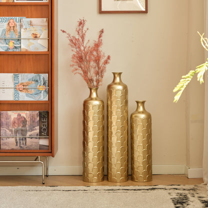 Modern White Floor Vases Set of 3 for Entryway — Tall Accent
