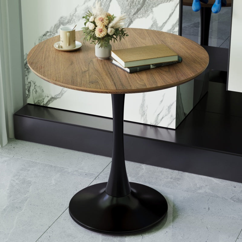 Mid-Century Round Tulip Dining Table for 2-4, Pedestal Base