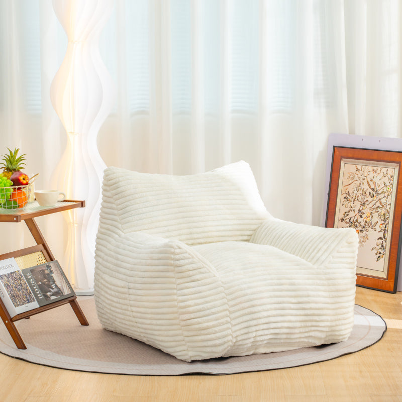 Cloud-Soft Bean Bag Chair for Living Room with Armrests